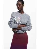 Desigual Women's Gray scale sweater
