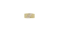 Rivka Friedman Cubic Zirconia Millwork Detail Band Ring