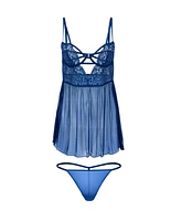 Adore Me Women's Rae Unlined Babydoll & G-String Set Lingerie