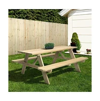 Slickblue Outdoor Picnic Table with Benches for Comfortable and Versatile Outdoor Dining