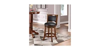 Slickblue Counter Height Bar Stool with Wood Finish and Padded Swivel Seat