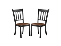 Slickblue Set of 2 Solid Wood Mission Style Armless Dining Chair