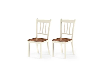 Slickblue Set of 2 Solid Wood Mission Style Armless Dining Chair