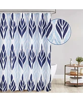 Awesome Home Leaf Medallion Textured Fabric Shower Curtain, 72"X72"