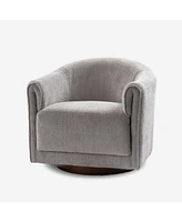 Hulala Home Jeffrey Modern Swivel Chair with Sturdy Wooden Base