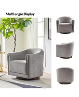 Hulala Home Jeffrey Modern Swivel Chair with Sturdy Wooden Base
