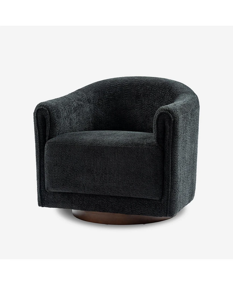 Hulala Home Jeffrey Modern Swivel Chair with Sturdy Wooden Base