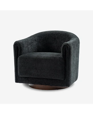 Hulala Home Jeffrey Modern Swivel Chair with Sturdy Wooden Base