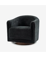 Hulala Home Jeffrey Modern Swivel Chair with Sturdy Wooden Base