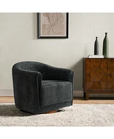 Hulala Home Jeffrey Modern Swivel Chair with Sturdy Wooden Base