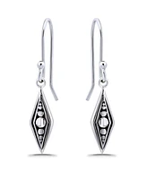 Macy's Oxidized Diamond Shape Drop Earrings