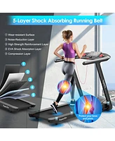 Gymax 4.75HP Treadmill Folding Electric Running Machine w/ Voice & App Control