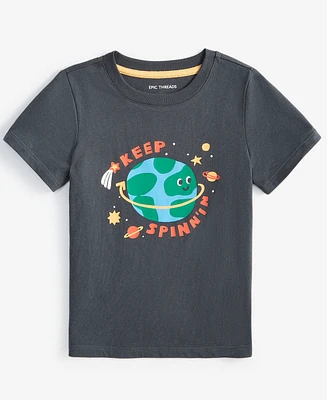 Epic Threads Toddler Boys Keep Spinnin' Earth T-Shirt, Exclusively at Macy's