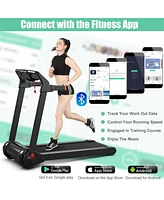 3HP Electric Folding Treadmill for Home Gym with Hd Display, Bluetooth Speaker & Silent Motor