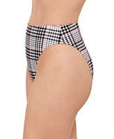 Salt + Cove Juniors' Plaid High-Waist Bikini Bottoms, Exclusively at Macy's