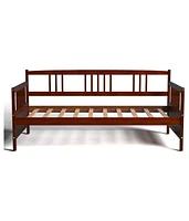 Slickblue Twin 2-in-1 Wood Daybed Frame and Sofa Bed for Versatile Living Spaces