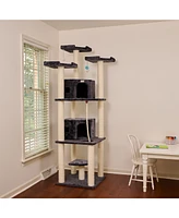 Armarkat 82 Inches Multi-Level Big Cat Tree. Tall Multi-Cats Tower with 2 Big Cat Condos A8202