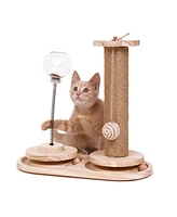 Interactive Scratch Post and Activity Center -- The Ultimate Cat Playground S1501