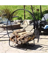 Slickblue Modern Indoor/Outdoor Firewood Holder Log Rack for Stylish Storage
