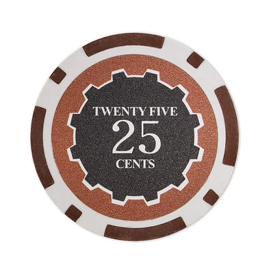 Slickblue Eclipse Poker Chips 25-Pack - Clay Composite, $0.25 Value Set