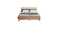 Slickblue Farmhouse Solid Wood Platform Bed Frame with Headboard Footboard