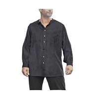 KingSize Tall Gauze Mandarin Collar Shirt