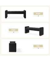 Hulala Home Jorge Modern Bench with Sturdy Rubber Wood Legs