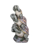 Fc Design "2-pc Gift Set" 7"H Hear-No, See-No, Speak-No Evil Stacked Turtles Figurine Statue Ornament Home Room Office Decor and Perfect Gift Ideas fo