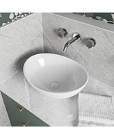 DeerValley Horizon 16" x 13'' Oval Vitreous China Vessel Bathroom Sink