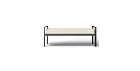 Slickblue Modern Industrial Bed Bench with Velvet Cushion and Metal Frame for Stylish Bedroom Seating