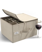 Sorbus Stemware Storage Case - with Hard Shell, Dividers and Handle