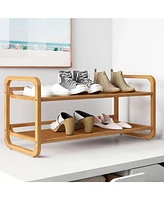 Slickblue Modern 2-Shelf Shoe Rack - Stylish Storage Organizer for Entryway