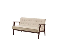 Slickblue Mid-Century Modern Loveseat Sofa for Living Room - Stylish Compact Couch