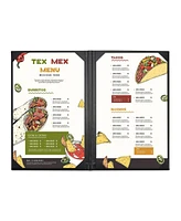 Yescom WeChef 5 Pack Menu Covers 8.5"x14" Views Faux Leather Cafe Restaurant Bars