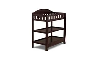 Slickblue Modern Wooden Baby Changing Table with Safety Rail, Pad, and Strap Secure Stylish