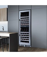 Newair Estate 24 inch 160 Bottle Wine Fridge Dual Zone in Stainless Steel