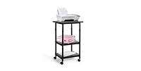 Slickblue Multifunction Adjustable Height 3-tier Printer Stand on Wheels