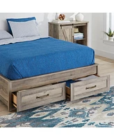 Slickblue FarmHome Platform Bed - Storage Drawers for a Neat and Cozy Bedroom