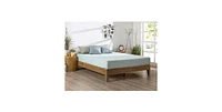 Slickblue Pine Finish Solid Wood Platform Bed Frame for Bedrooms