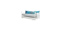 Slickblue Metal Daybed with Roll-Out Trundle for Extra Sleeping Space