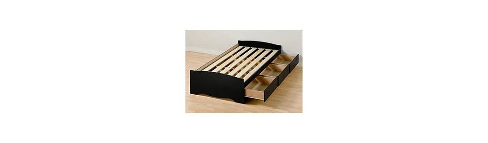 Slickblue Bed Frame with 3 Storage Drawers Platform Design for Organized Living