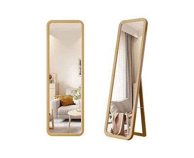 Vlsrka Wooden full-length mirror, floor standing or wall-mounted.