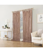 No. 918 Odelia Distressed Velvet Semi-Sheer Tab Top Curtain Panel