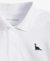 Epic Threads Toddler Boys Solid Dino Polo Shirt, Exclusively at Macy's