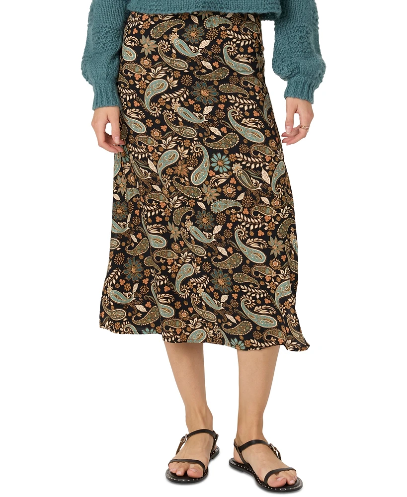 O'Neill Juniors' Sunni Rosalia Paisley Print Midi Skirt