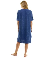 Roudelain Women's Printed Short-Sleeve Sleepshirt