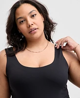 And Now This Plus Scoop-Neck Sleeveless Top