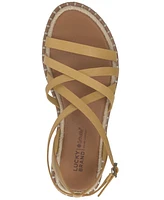 Lucky Brand Women's Kielly Strappy Whipstitch Flat Sandals