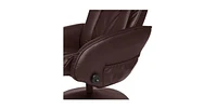 Slickblue Sturdy Faux Leather Electric Massage Recliner Chair w/ Ottoman