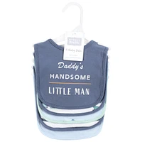 Hudson Baby Unisex Cotton Bibs, Pastel Dino, One Size